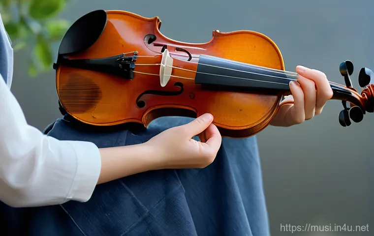 바이올린 현 교체법 - **Prompt 2: Violin String Selection & Variety**
    "A flat lay composition showcasing an array of d...