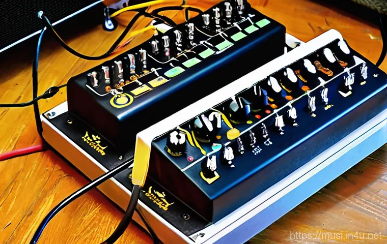 기타 페달보드 조립법 - **Image Prompt: The Art of Pedalboard Assembly**
    "A close-up shot of a musician's hands meticulo...
